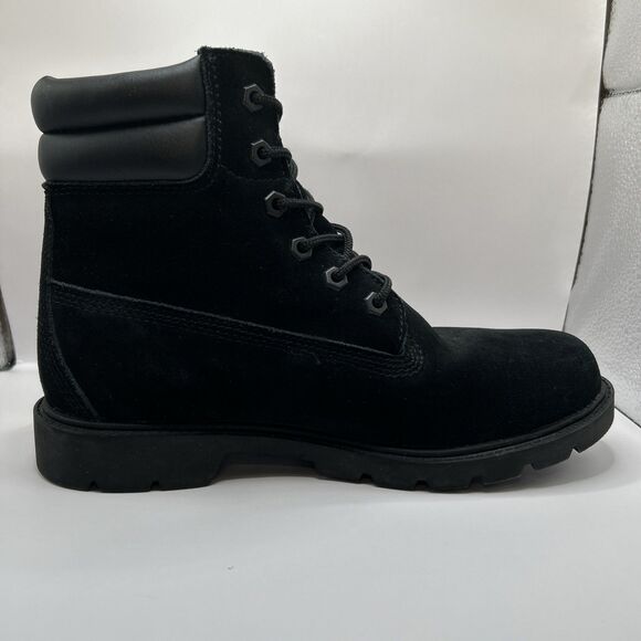 Timberland Womens Size 8.5 Black Suede Ankle Boots Waterproof Lace Up Comfort - Picture 8 of 16